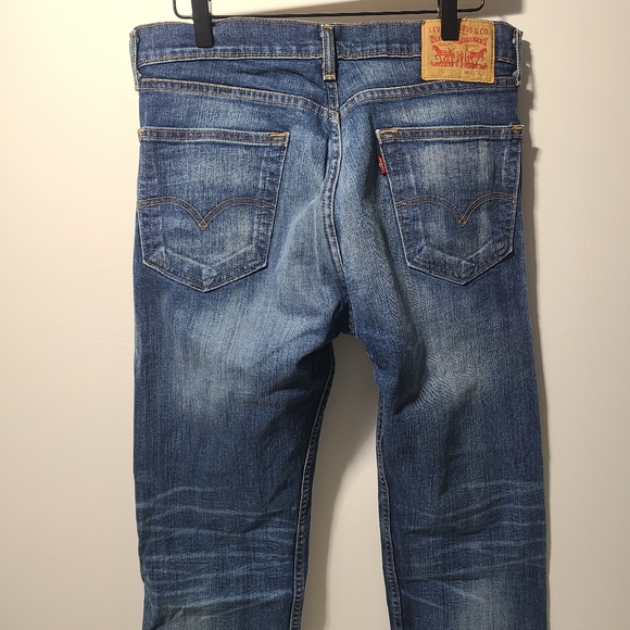 Levis 505 Blue distressed Jeans 32x32 - Picture 5 of 6